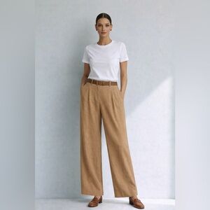 Shona Joy Linen Cotton Wide-Leg Trouser